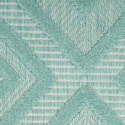 Hot Kirklands Home Aqua Teal Diamond Indoor/Outdoor Area Rug, 5x7 Blue