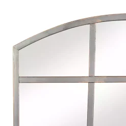Kirklands Home Arched Windowpane Wall Mirror Gray