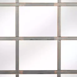 Kirklands Home Arched Windowpane Wall Mirror Gray