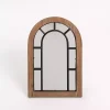 Hot Kirklands Home Arched Wood and Metal Overlay Tabletop Mirror