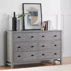 Online Kirklands Home Arden Wood 6-Drawer Dresser Gray