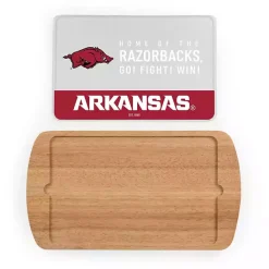 Kirklands Home Arkansas Razorbacks Wood and Glass Serving Board