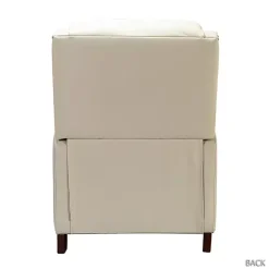 Discount Kirklands Home Arturo Leather Wingback Recliner Ivory
