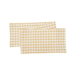 Outlet Kirklands Home Ashford Buffalo Check Table Runner Yellow