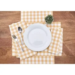 Outlet Kirklands Home Ashford Buffalo Check Table Runner Yellow
