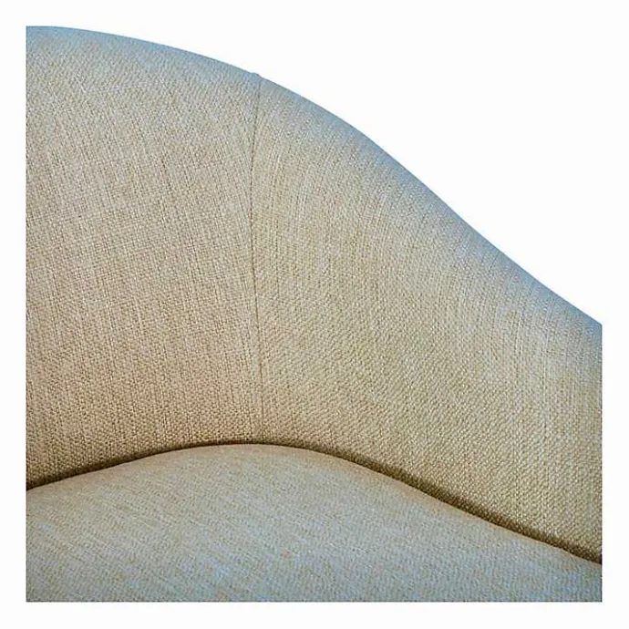New Kirklands Home Ashton Swivel Chair with Wood Base Tan