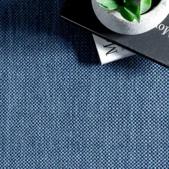 Sale Kirklands Home Asia Blue Stripe Border Outdoor Rug, 5x8