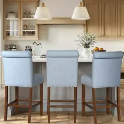 Clearance Kirklands Home Aubrey Upholstered 2-pc. Counter Stool Set Blue