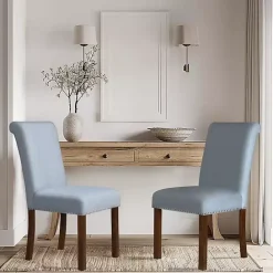 Best Kirklands Home Aubrey Upholstered 2-pc. Dining Chair Set Blue