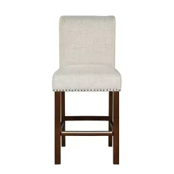 Discount Kirklands Home Aubrey Natural Upholstered 2-pc. Counter Stool Set Tan