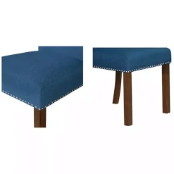 Clearance Kirklands Home Aubrey Navy Upholstered 2-pc. Dining Chair Set Blue