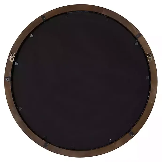 Kirklands Home Audubon Wood Round Wall Mirror Brown