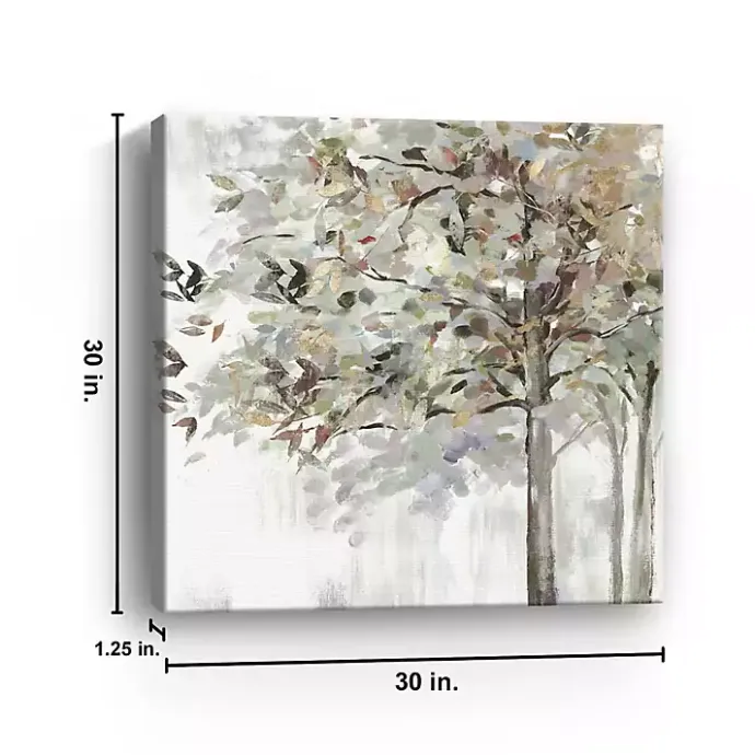 Discount Kirklands Home Autumn Leaves Neutral Giclee Canvas Art, 30x30 in.