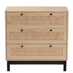 Kirklands Home Ava Light 3-Drawer Cabinet Brown