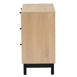 Kirklands Home Ava Light 3-Drawer Cabinet Brown