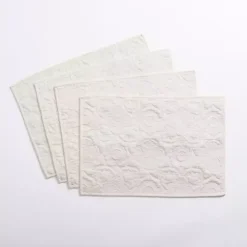 Outlet Kirklands Home Avery Quilted Placemats, Set of 4 Ivory