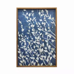 Sale Kirklands Home Azure Blooms Framed Canvas Art Print