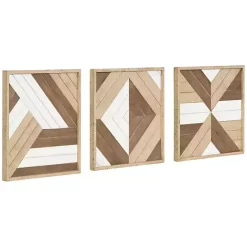 Online Kirklands Home Ballez Geometric Wood Wall Plaques, Set of 3