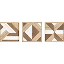 Online Kirklands Home Ballez Geometric Wood Wall Plaques, Set of 3