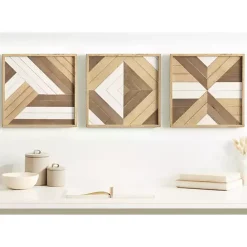 Online Kirklands Home Ballez Geometric Wood Wall Plaques, Set of 3