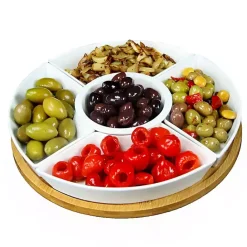 Clearance Kirklands Home Bamboo 5-pc. Ceramic Modern Set Lazy Susan