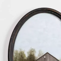 Online Kirklands Home Barn Landscape Oval Framed Art Print