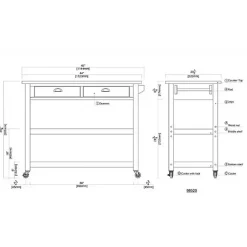 Sale Kirklands Home Barnwood Sonoma Stainless Steel Top Kitchen Cart Brown
