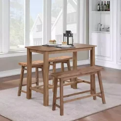 Discount Kirklands Home Barnwood Wire Brush Sonoma Counter Height Table Brown