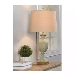 New Kirklands Home Basilica Sky Farmhouse Table Lamp Tan