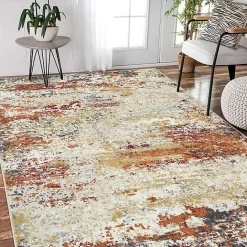 Discount Kirklands Home Bastia Ivory Orange Accent Rug, 2x3 Multi