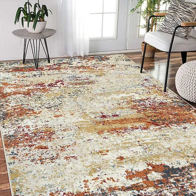Discount Kirklands Home Bastia Ivory Orange Accent Rug, 2x3 Multi