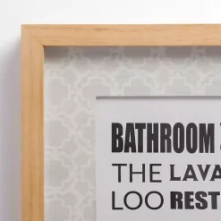 Sale Kirklands Home Bathroom Names Framed Wall Plaque