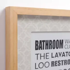 Sale Kirklands Home Bathroom Names Framed Wall Plaque