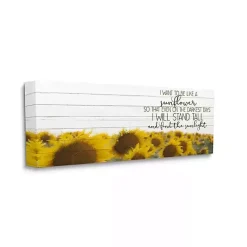 New Kirklands Home Be Like A Sunflower Canvas Art Print
