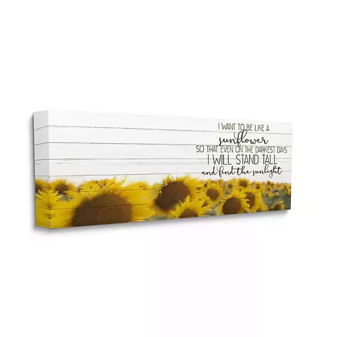 New Kirklands Home Be Like A Sunflower Canvas Art Print