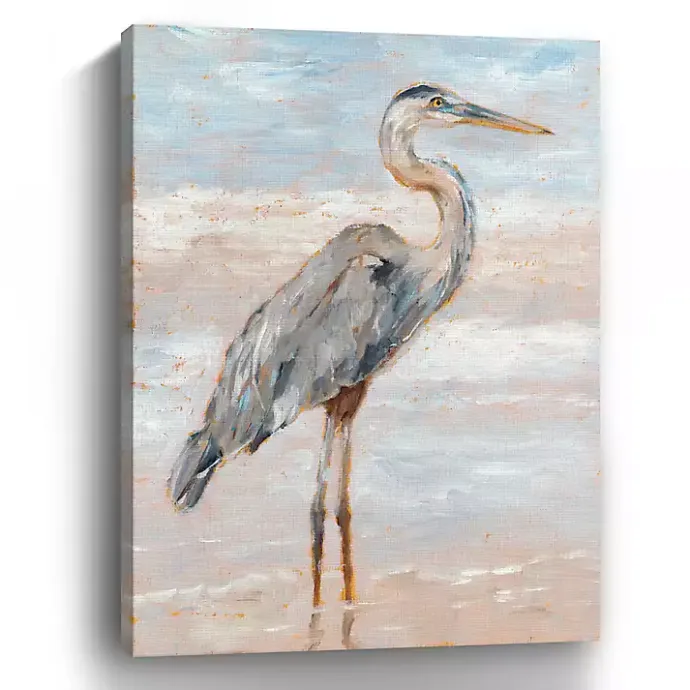 Discount Kirklands Home Beach Heron I Giclee Canvas Art Print, 48x36 in. Blue