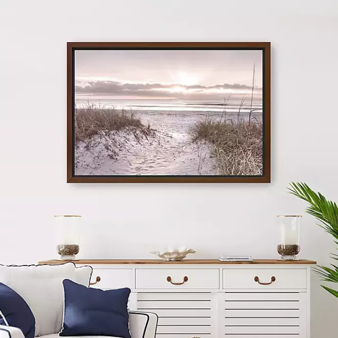 Kirklands Home Beach Morning Blessing Framed Canvas Art Print
