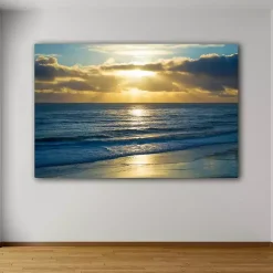 Hot Kirklands Home Beach Sunset Surfers Canvas Art Print