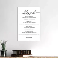 Hot Kirklands Home Beatitudes Matthew 5:3-10 Canvas Art Print