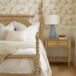 Clearance Kirklands Home Beckett Camel Oak Wood Nightsd Tan