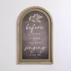 Online Kirklands Home Before I Spoke A Word Arched Wall Plaque Black