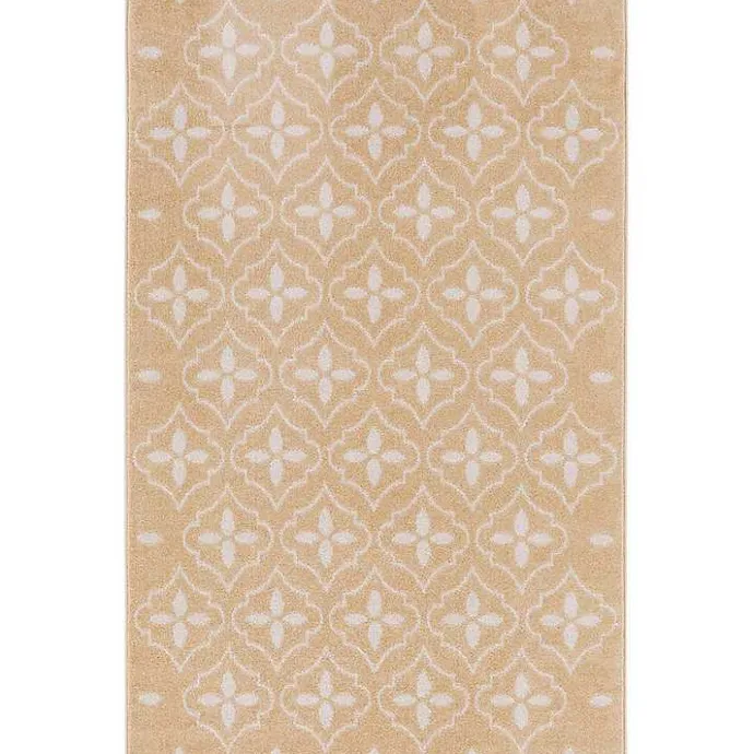Online Kirklands Home Beige & Ivory Quatrefoil Indoor/Outdoor Rug, 4x6