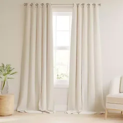 Clearance Kirklands Home Beige Blackout Curtains, 84 in. Tan