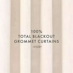 Clearance Kirklands Home Beige Blackout Curtains, 84 in. Tan
