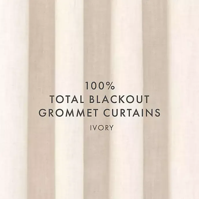 Clearance Kirklands Home Beige Blackout Curtains, 84 in. Tan