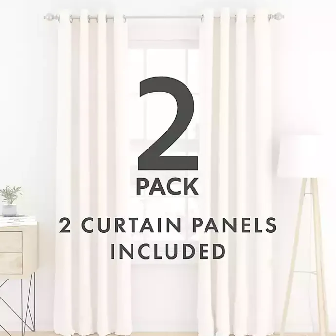 Clearance Kirklands Home Beige Blackout Curtains, 84 in. Tan
