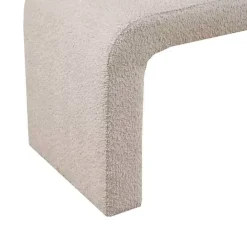 Discount Kirklands Home Beige Boucle Waterfall Bench Brown