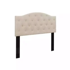 New Kirklands Home Beige Bryne Button Tufted Full/Queen Headboard Tan
