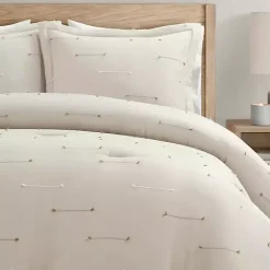 Clearance Kirklands Home Beige Clip Jacquard 3-pc. Full/Queen Comforter Set Tan