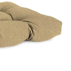 Outlet Kirklands Home Beige French Edge Outdoor Wicker Settee Cushion Tan